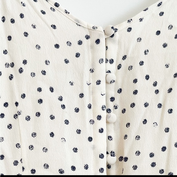 Rails Frida Ivory/ Blue Speckled Dot Dress Size Small - Picture 6 of 13